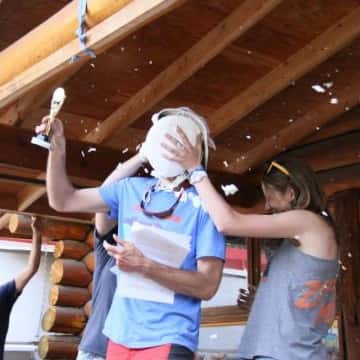 a group of people in a room